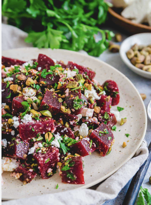 beet & millet salad