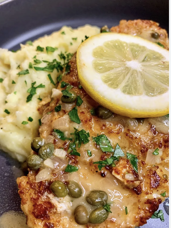 chicken picatta & mashers